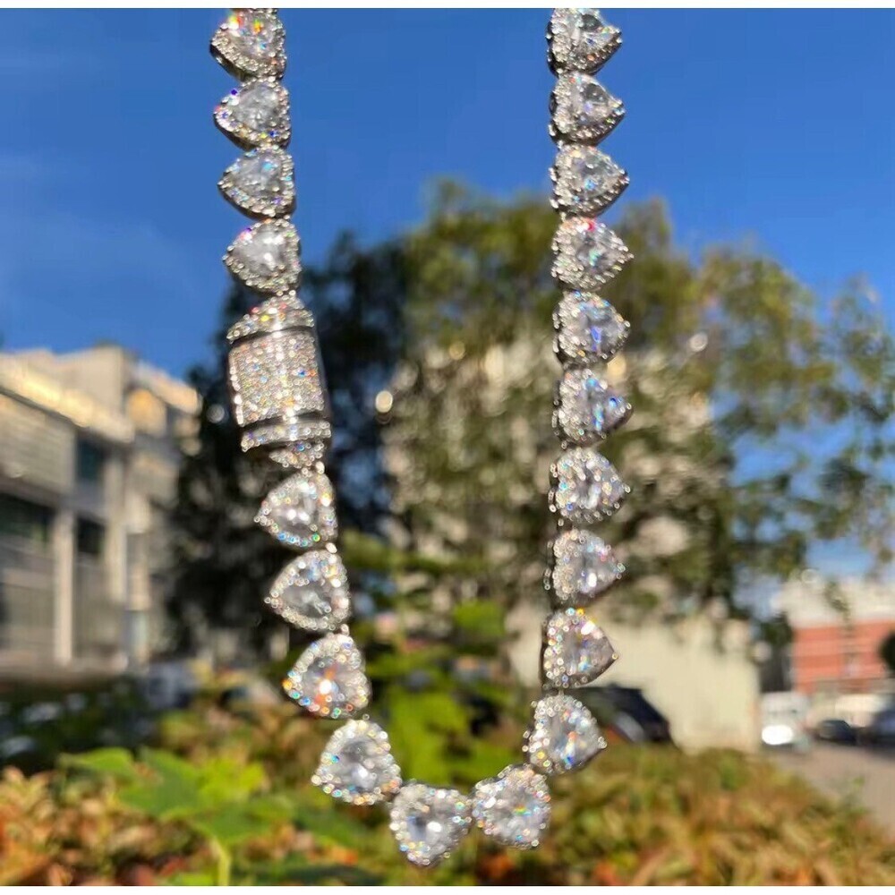 Heart necklace cz 16inch